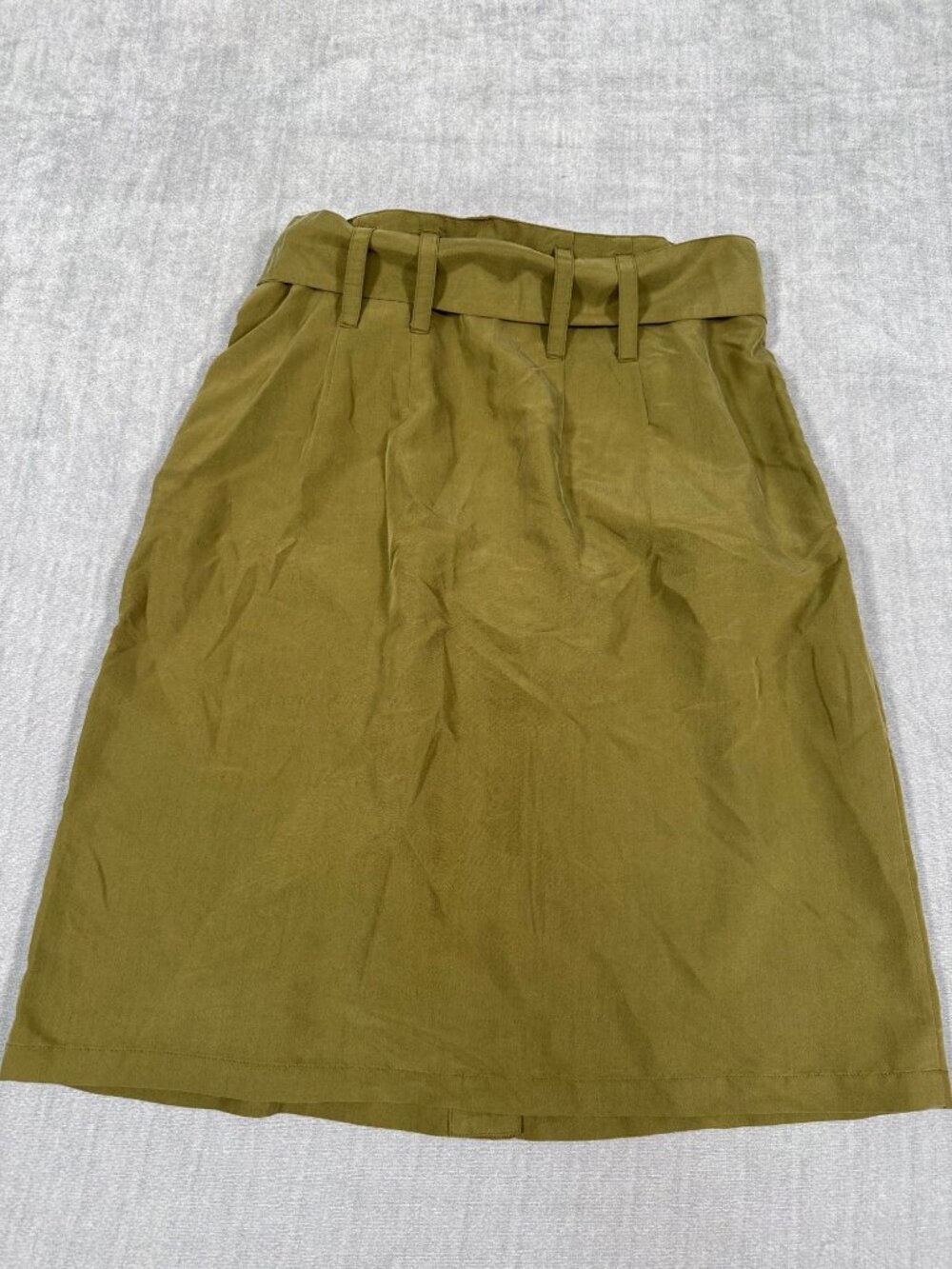 Tommy Bahama “Store Sample” Sansabar Midi Skirt 6 Forest Moss Button Front Belt - Picture 7 of 10